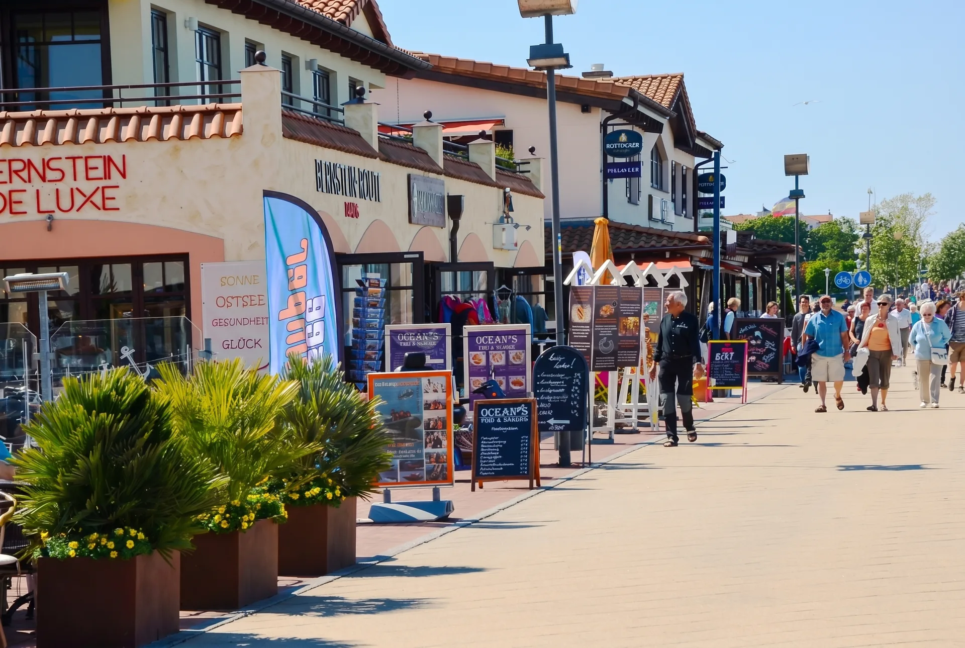 Strandpromenade und Bootshafen Kühlungsborn
