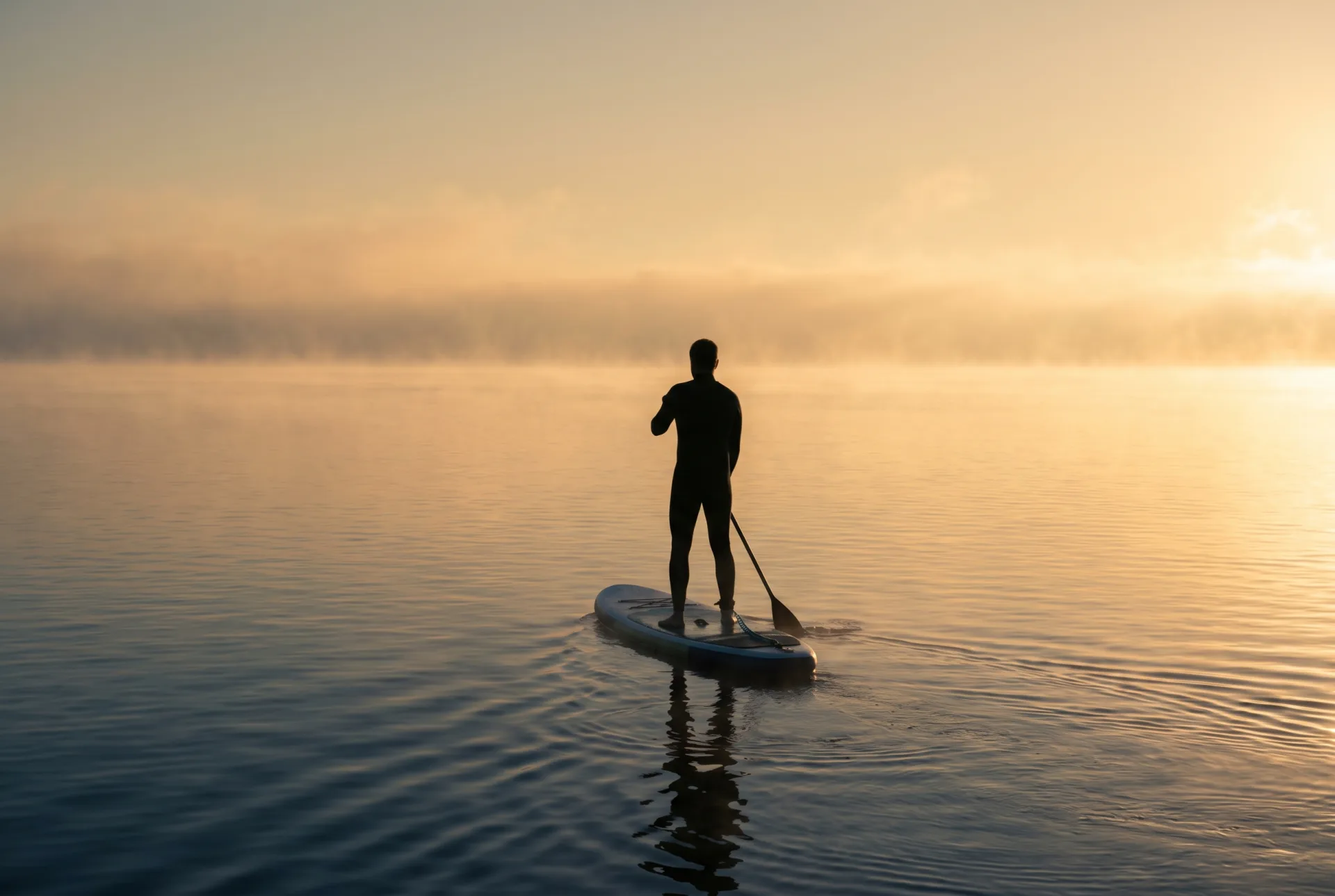 Paddeln auf der Ostsee am Morgen